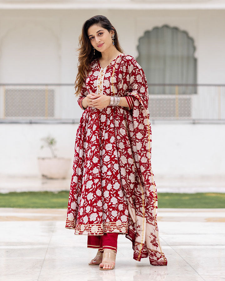 Surkh Cotton Suit Set