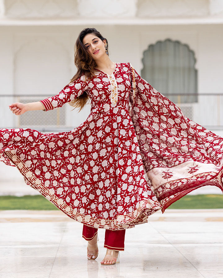 Surkh Cotton Suit Set