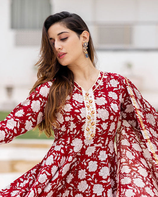 Surkh Cotton Suit Set