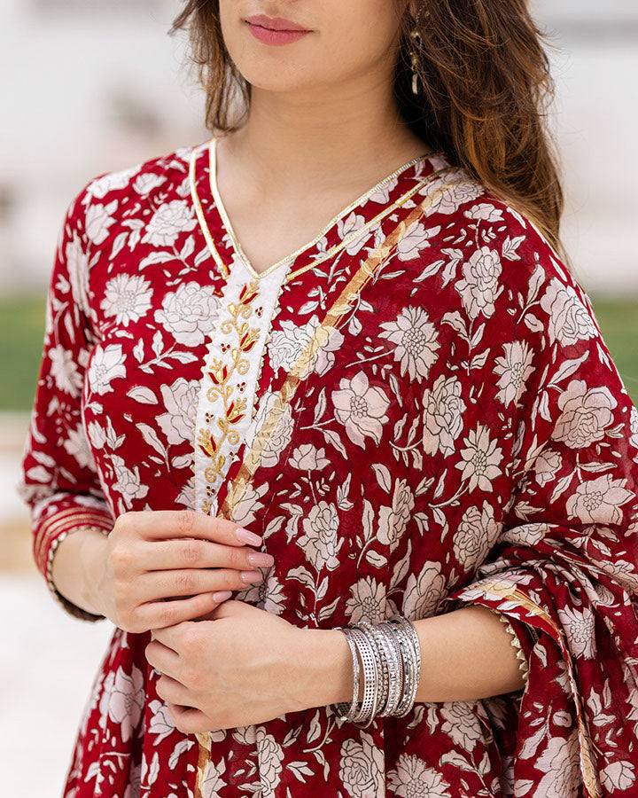 Surkh Cotton Suit Set