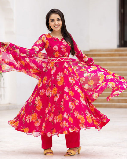 Pink Flora Suit