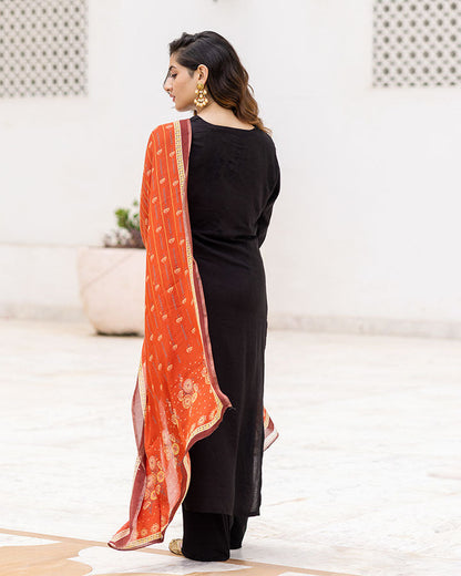 Black Patchwork Suit