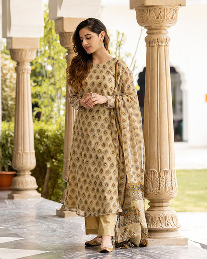 Peacock Bagru Suit