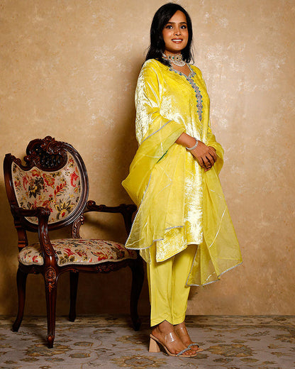 Nihari  Velvet Suit Set