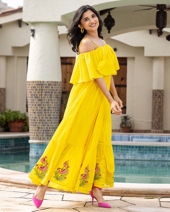 ALENA EMBROIDERED MAXI DRESS