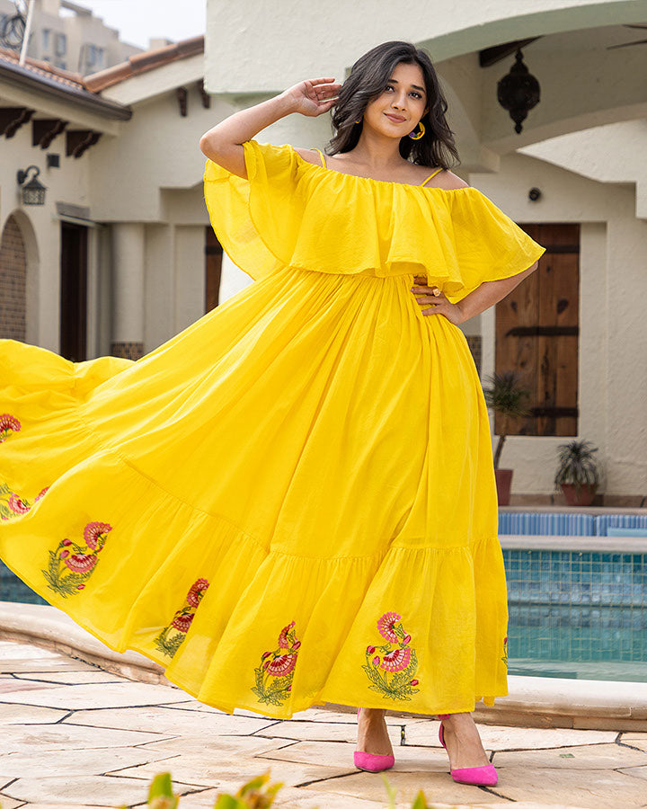 ALENA EMBROIDERED MAXI DRESS