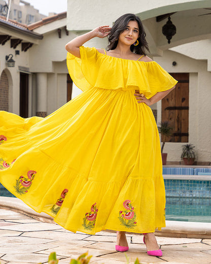 ALENA EMBROIDERED MAXI DRESS