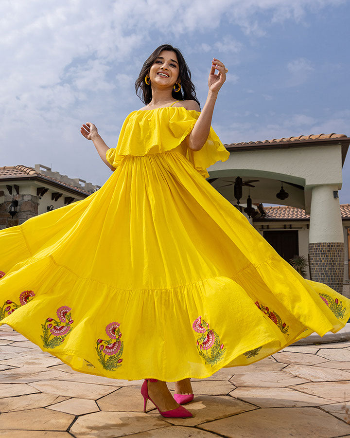 ALENA EMBROIDERED MAXI DRESS