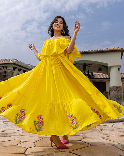 ALENA EMBROIDERED MAXI DRESS