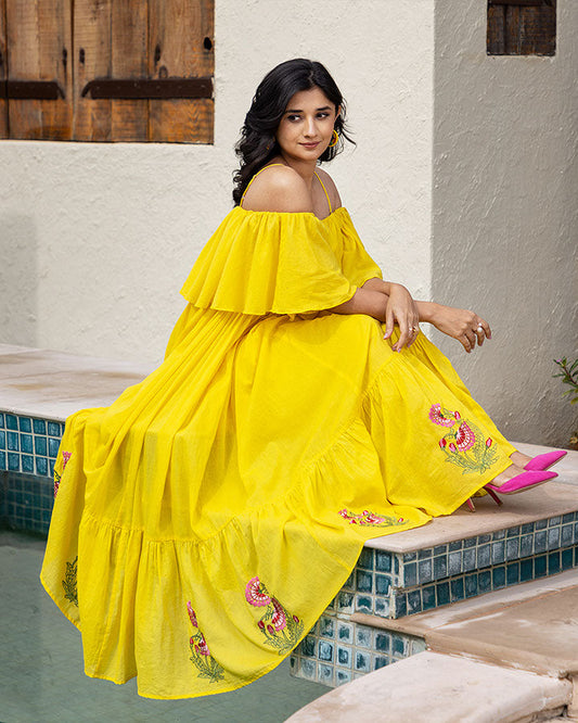 ALENA EMBROIDERED MAXI DRESS