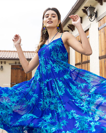 Reefer Printed Maxi Dress