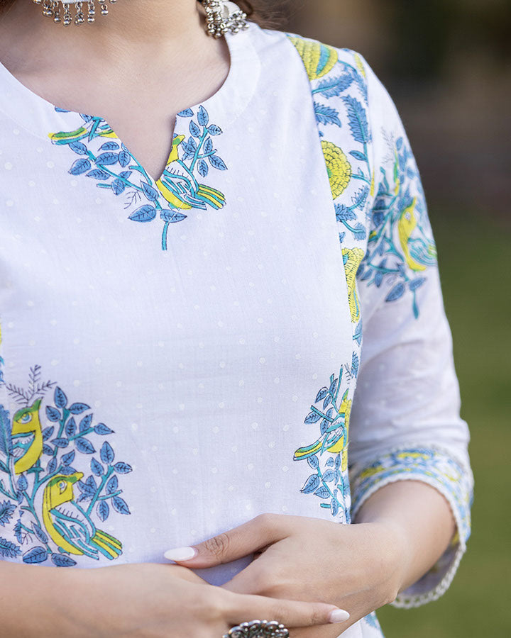 BIRDY BLOCK PRINT SUIT SET