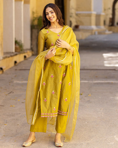 TULSI CHANDERI SUIT SET