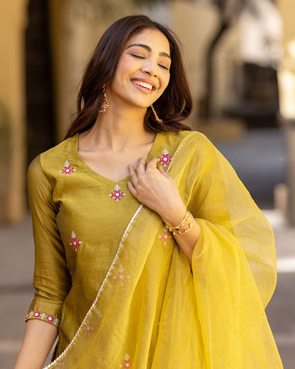 TULSI CHANDERI SUIT SET
