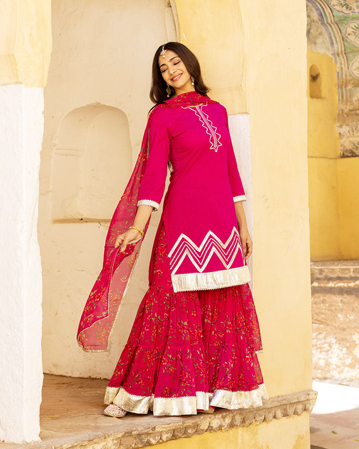 ANJALI CHIFFON SHARARA SET