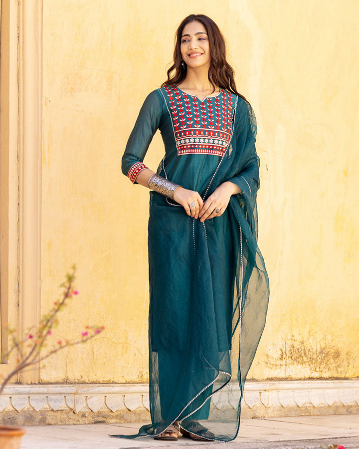 VERA CHANDERI SUIT SET