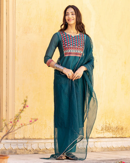 VERA CHANDERI SUIT SET