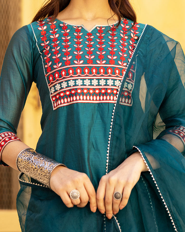 VERA CHANDERI SUIT SET