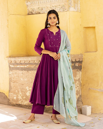 AMETHYST HANDPAINTED SUIT SET