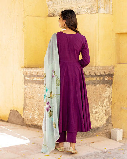 AMETHYST HANDPAINTED SUIT SET