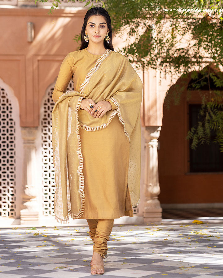 AALISHA CHANDERI SUIT SET