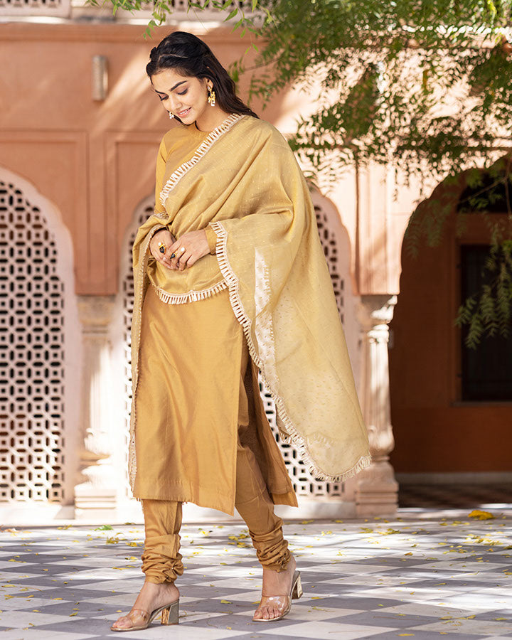 AALISHA CHANDERI SUIT SET