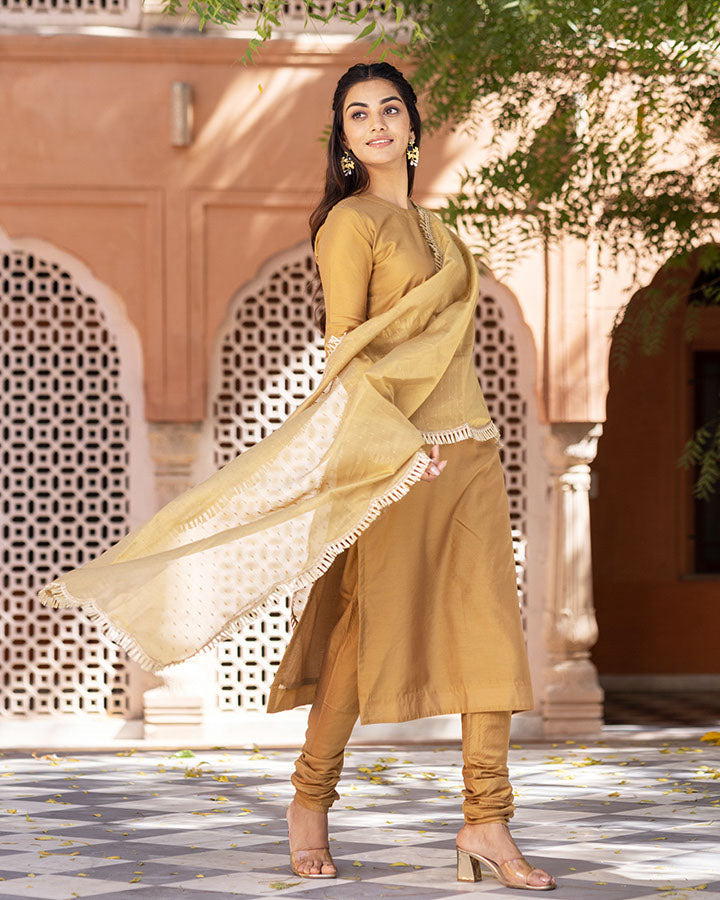 AALISHA CHANDERI SUIT SET