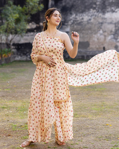 NOOR CHIFFON SHARARA SET