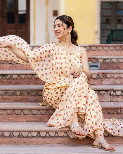 NOOR CHIFFON SHARARA SET