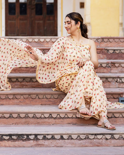 NOOR CHIFFON SHARARA SET
