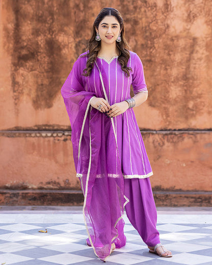 JHANVI PATIALA SUIT SET