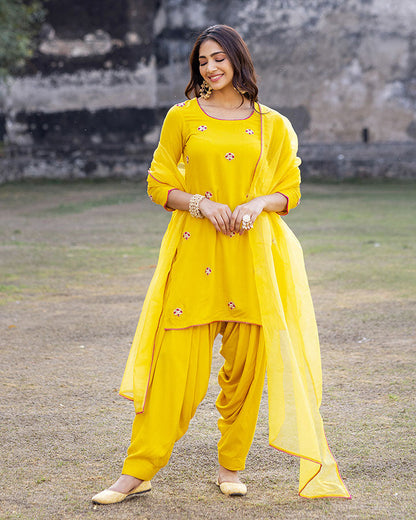 BHAVYA PATIALA SUIT SET