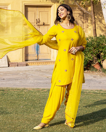 BHAVYA PATIALA SUIT SET