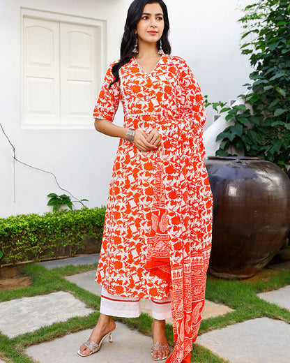 Floral Kurta Suit Set