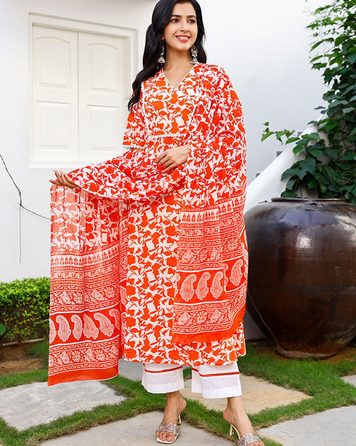 Floral Kurta Suit Set