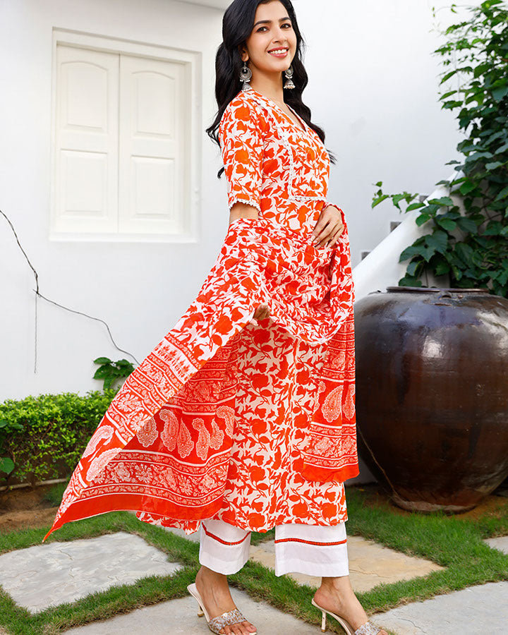 Floral Kurta Suit Set
