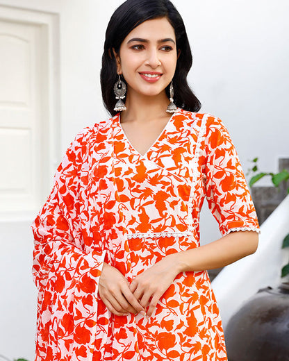 Floral Kurta Suit Set