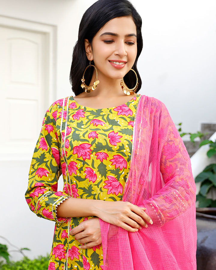 Green and Pink Suit Set