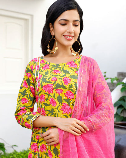 Green and Pink Suit Set