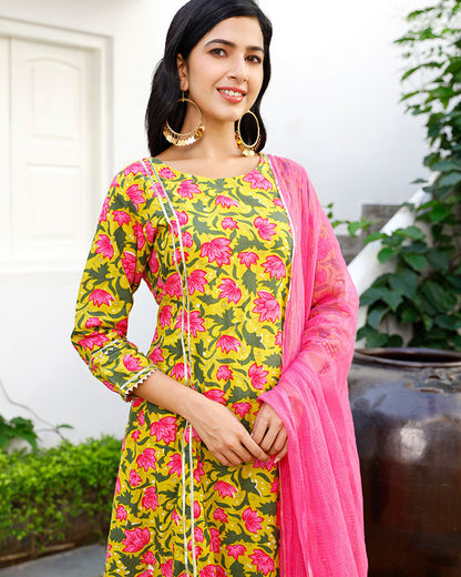 Green and Pink Suit Set