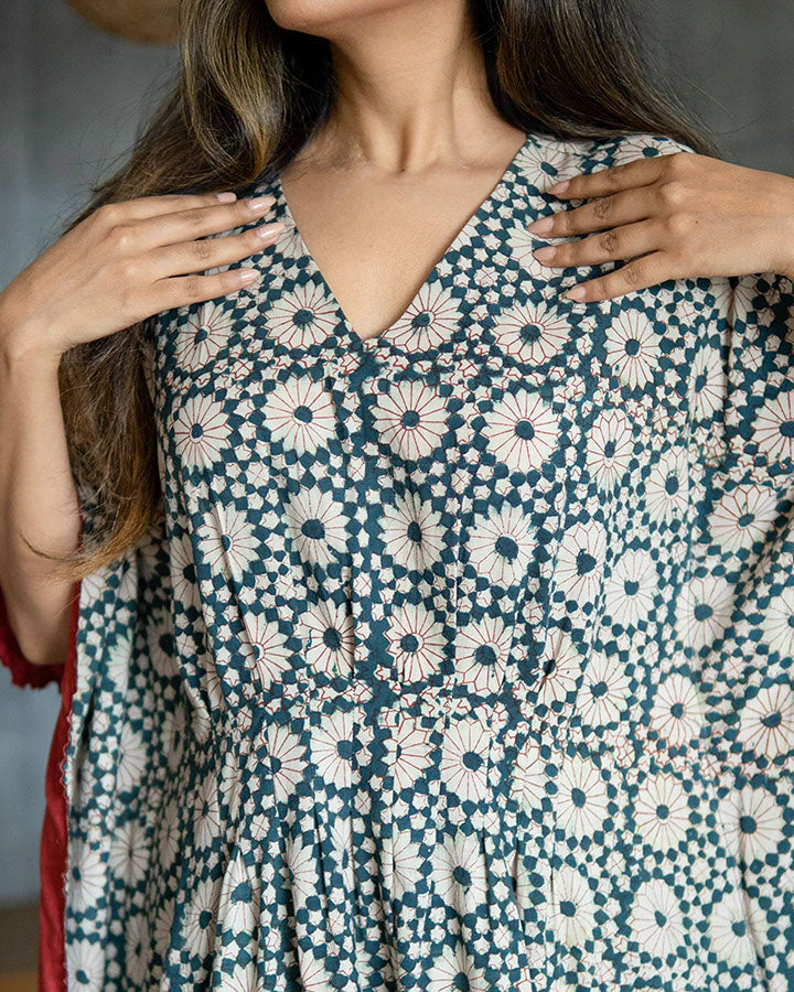 Blue Rococo Cutwork kurta set
