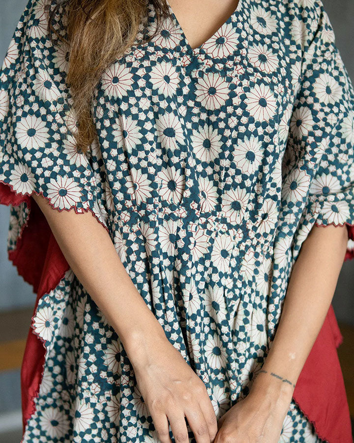 Blue Rococo Cutwork kurta set