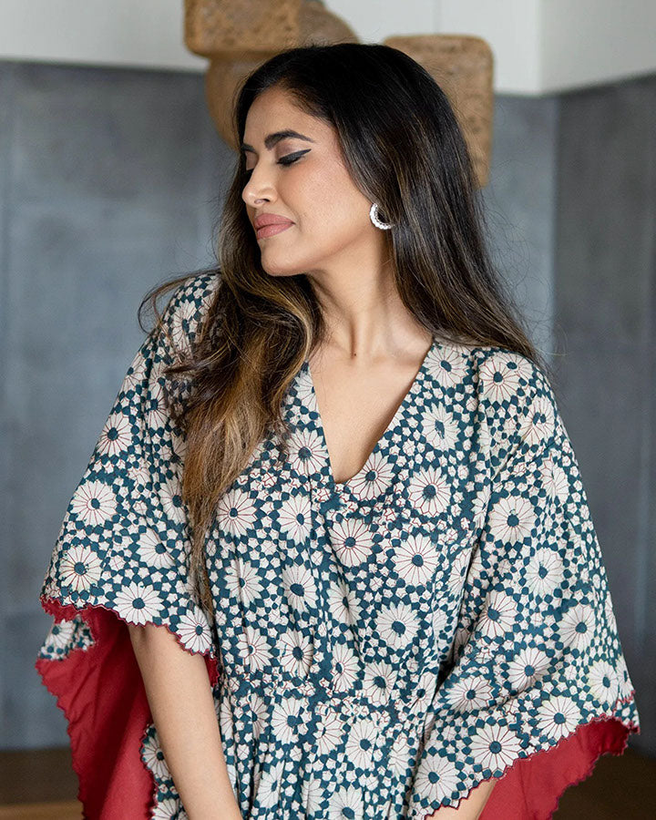 Blue Rococo Cutwork kurta set