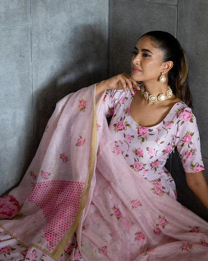 Pink Rose Suit Set
