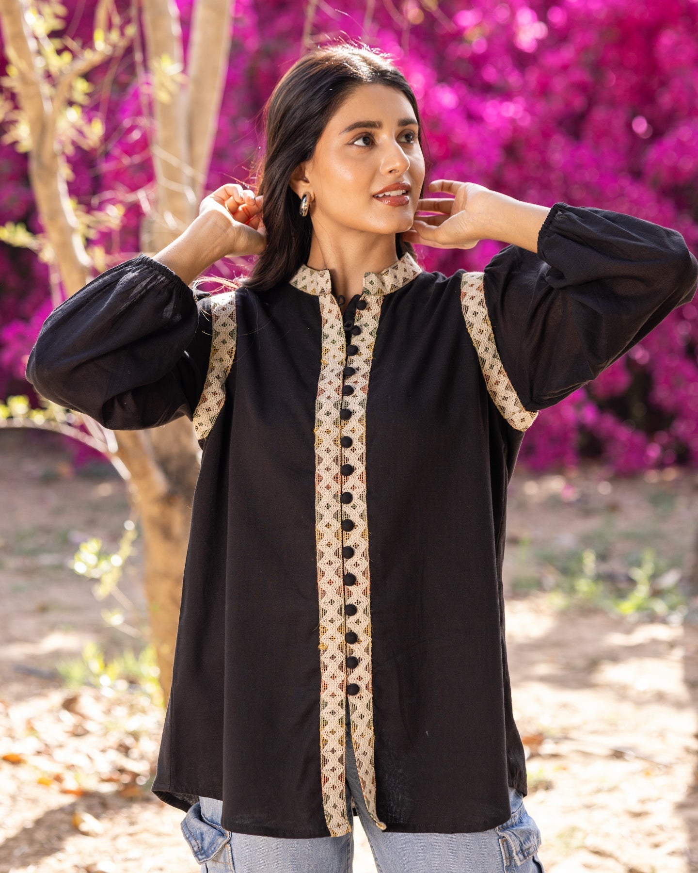 Black Love Lace Top