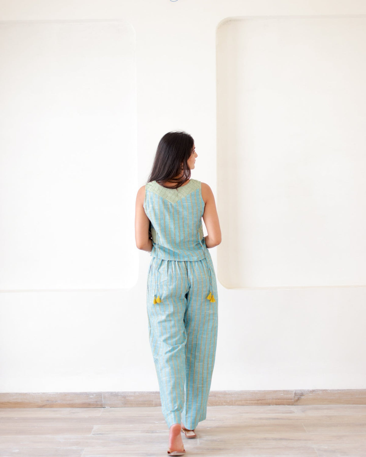 Blue Stripes Cotton co-ord set