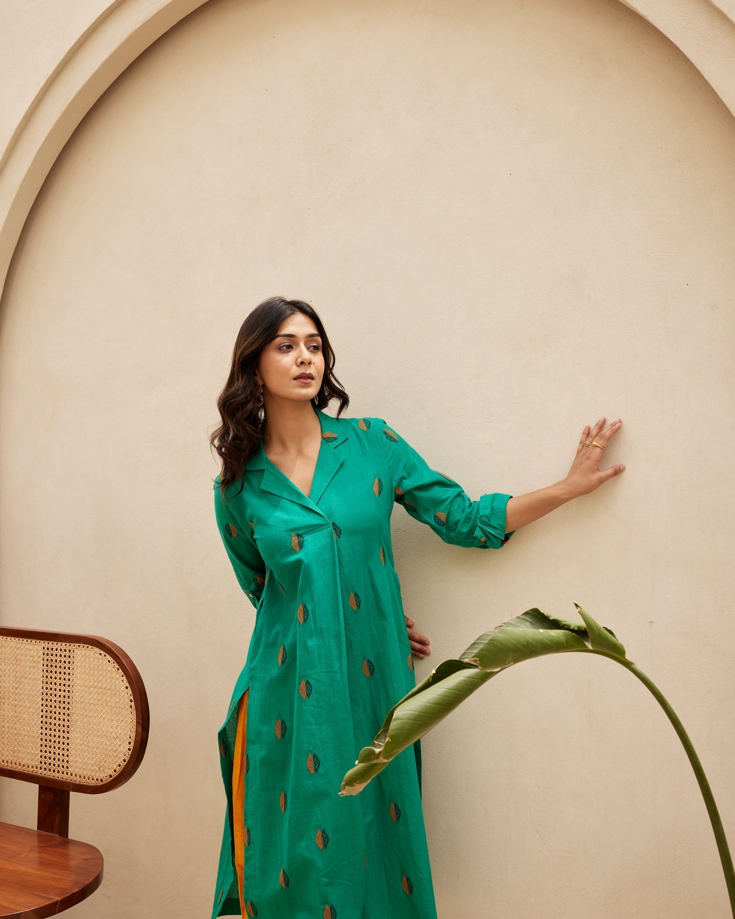 Green Organic Cotton Kurta Set