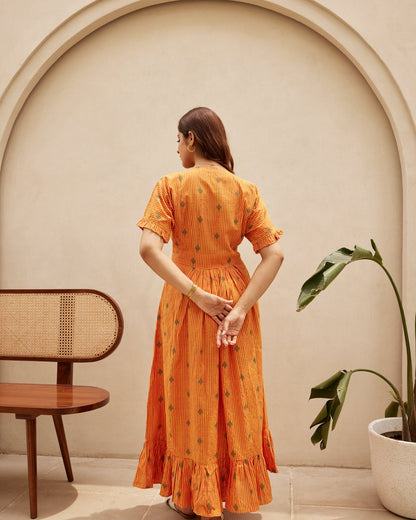Tangerine Striped Dress