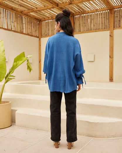Essential Blue Crepe Shirt