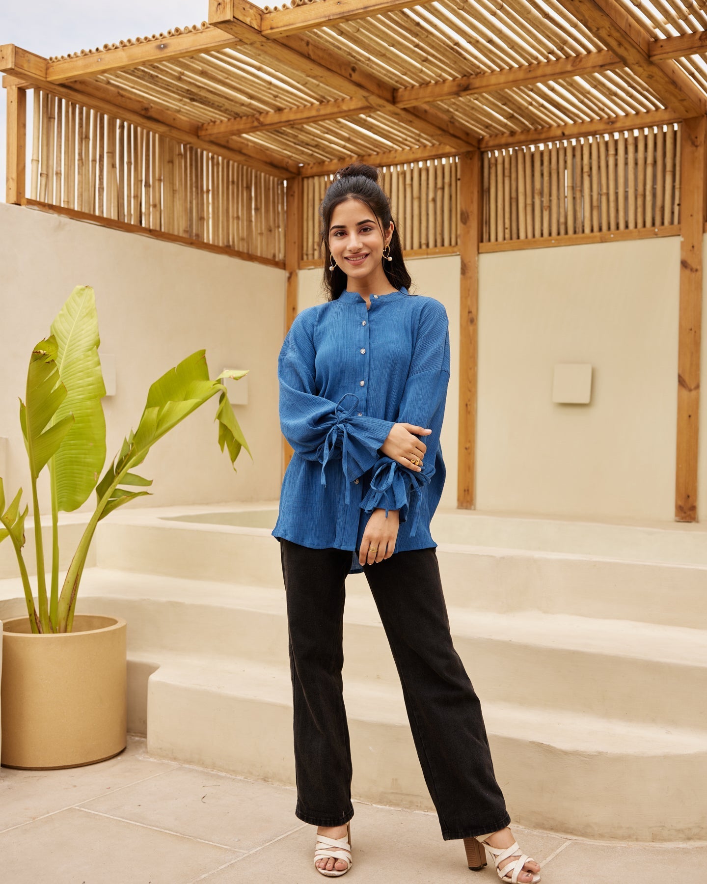 Essential Blue Crepe Shirt